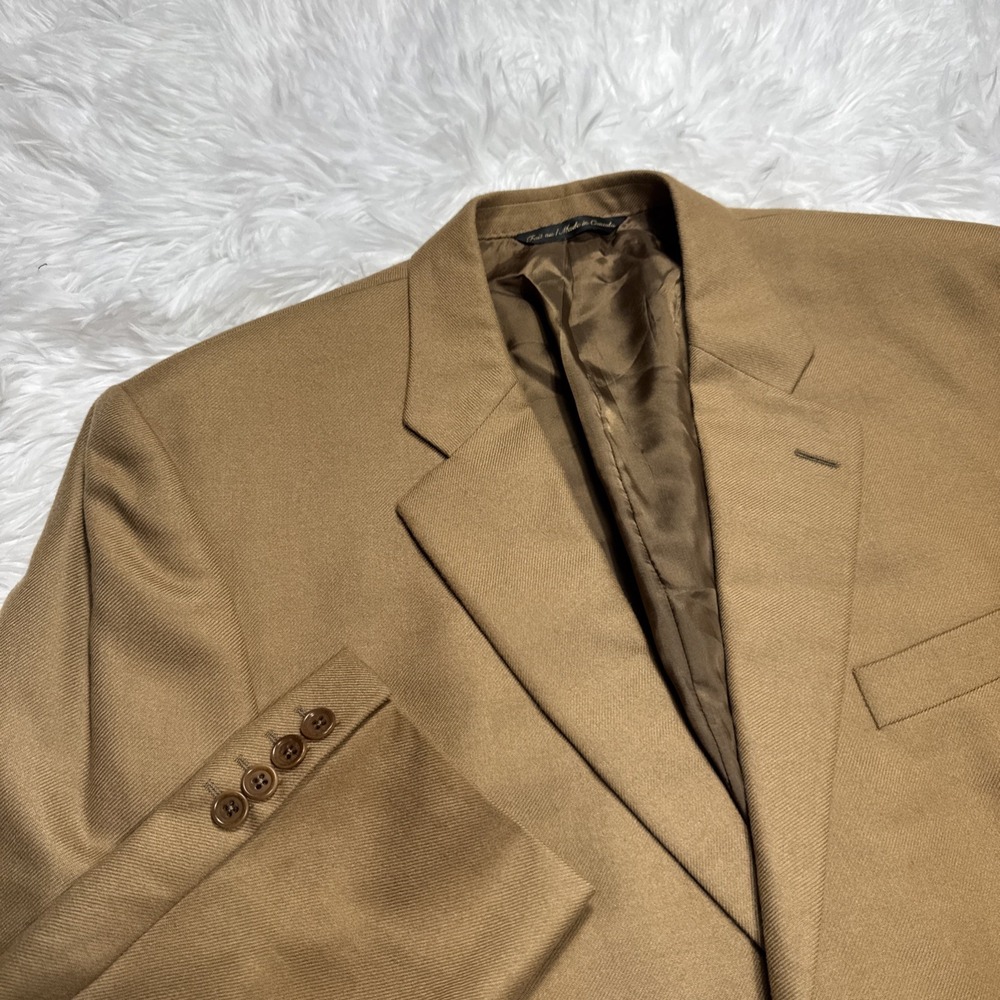 LORO PIANA x SAKS FIFTH 100% Pure Cashmere Sport Coat Blazer Brown Beige 44 Long